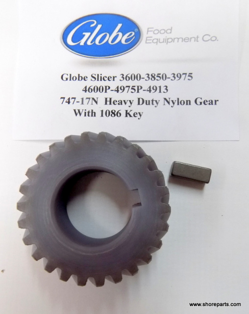 Globe Slicer Part 1084 Heavy Duty Nylon Gear Key 1086